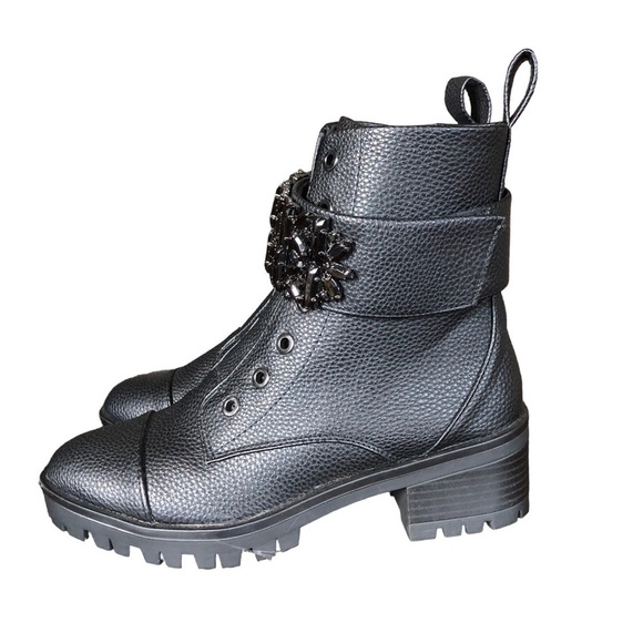 Karl Lagerfeld Payson Womens Black Beaded Ankle Boot Size 5.5 - Picture 5 of 13